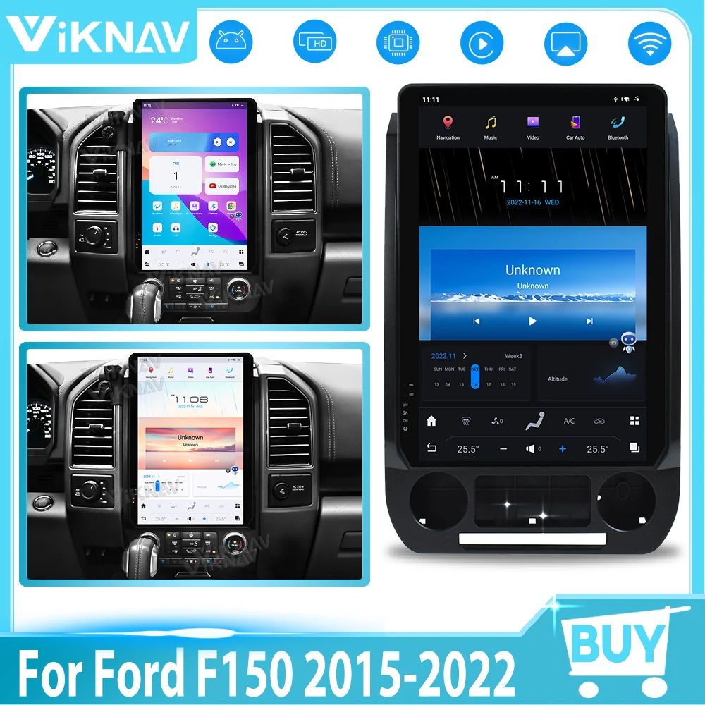 

Android 8+128GB Car Stereo Screen For Ford F150 2015-2022 Car Radio GPS Navi Multimedia Player Wireless Carplay Head Unit