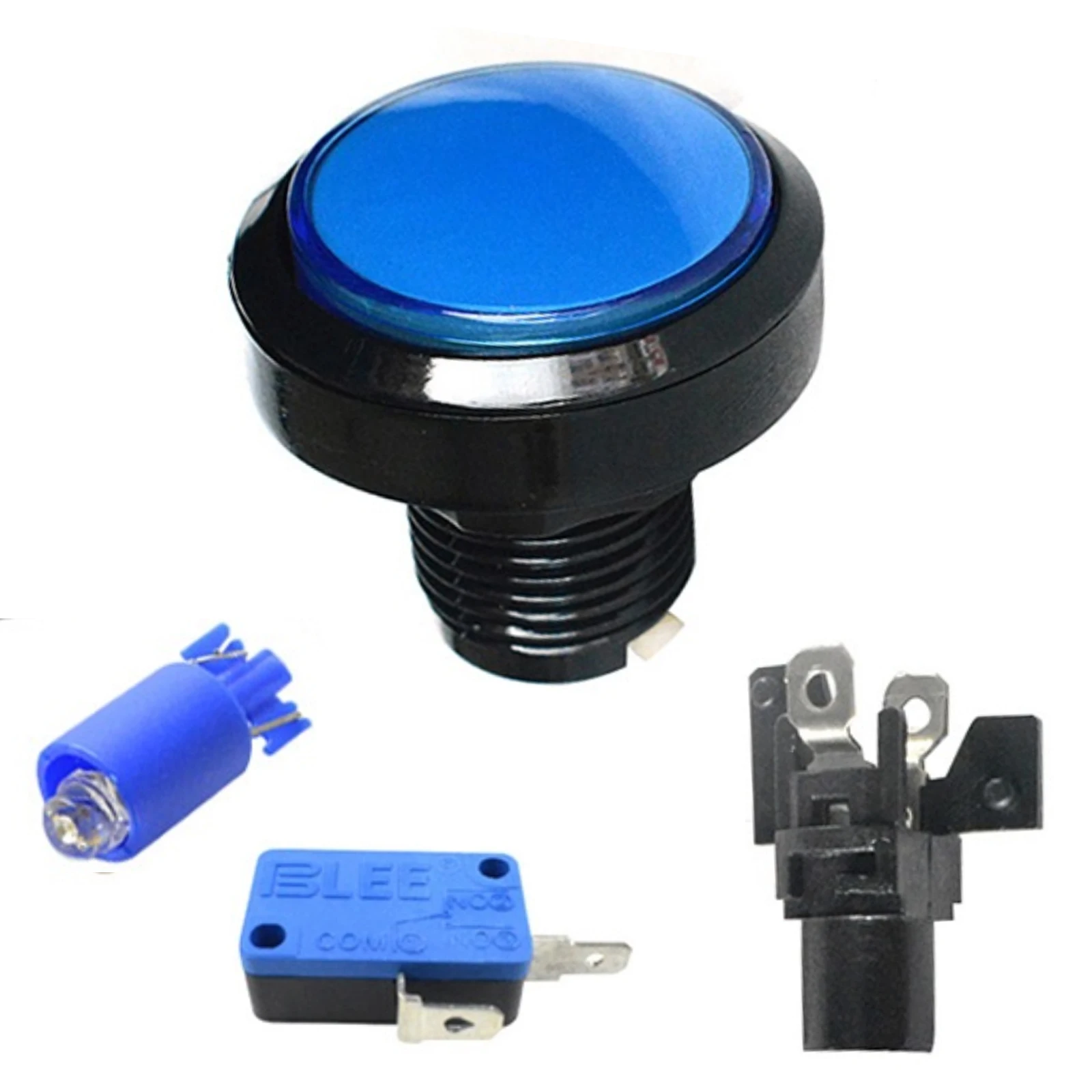 Illuminated 45mm Round Arcade Game Button Switch