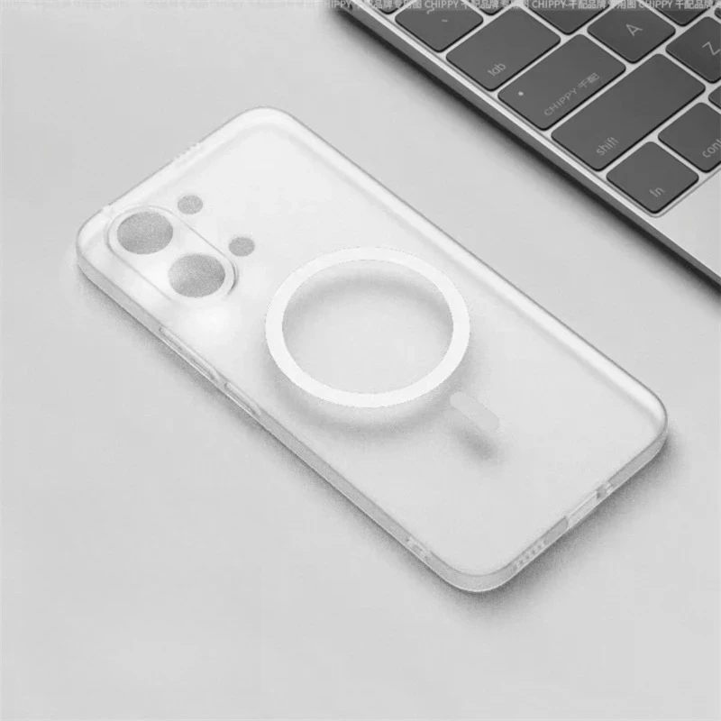 Matte Transparent Magnetic Soft Silicone Case - Ultra Thin Slim Back Protector Cover