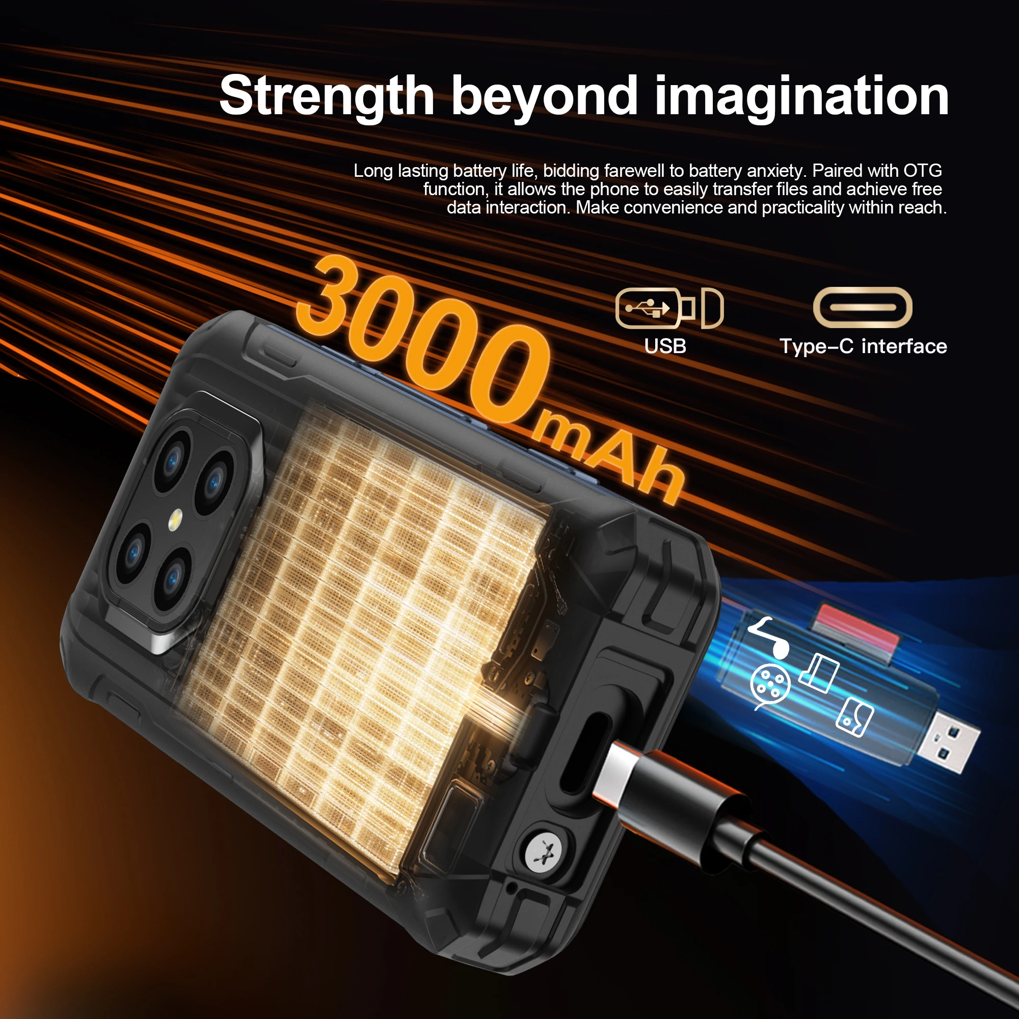 SERVO TANK500 IP68 Waterproof Mini Smartphone 4G LTE Android12 OS 6GB+128GB 13MP Camera Face Unlock 3.88" Small Rugged Cellphone