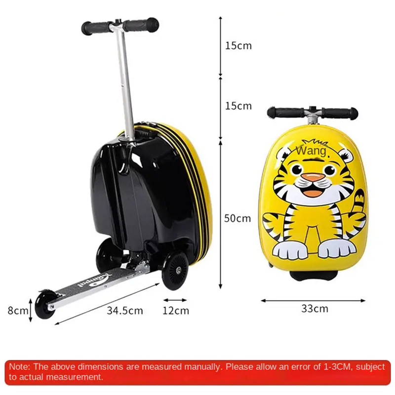 Cute Luggage Children's Scooter Folding Trolley Box Baby Suitcase Student Cartoon Bag 18