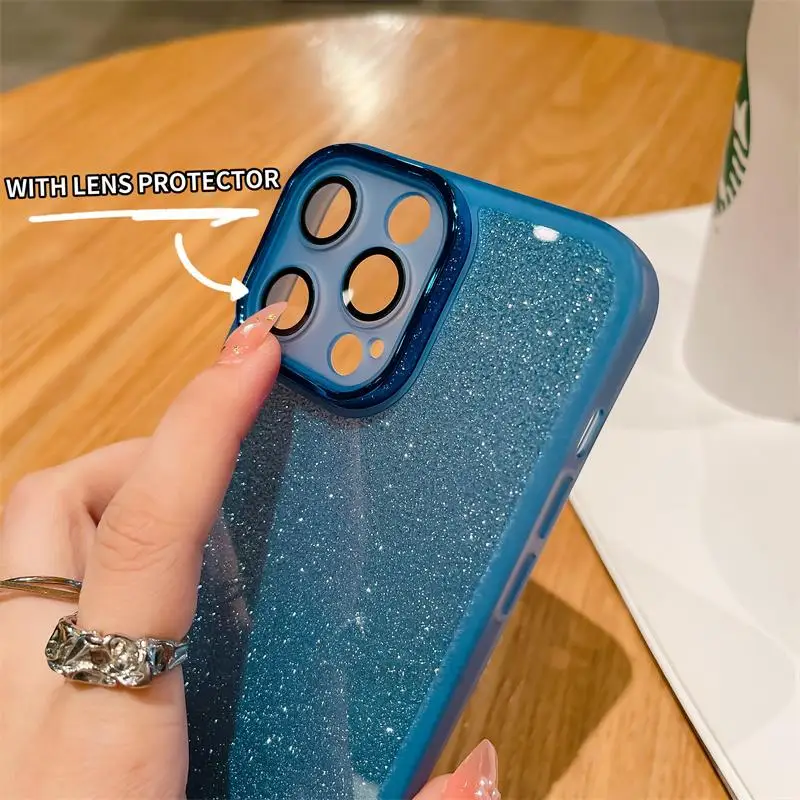 Shimmering Glitter Silicone Soft Phone Case