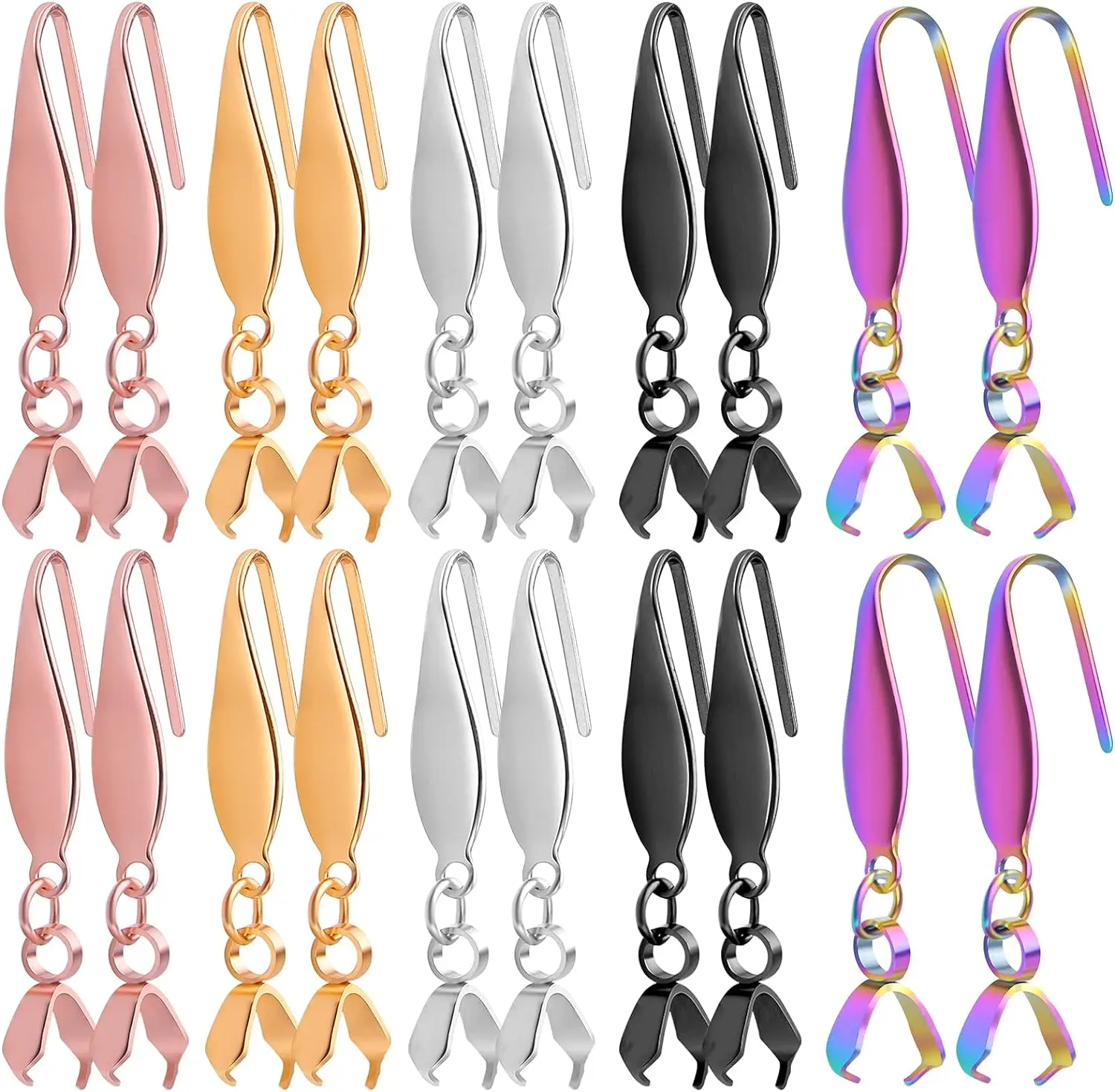 10 stücke Edelstahl Französisch Ohrringe Haken Für DIY Handgemachte Ohr Draht Schmuck Machen Liefert Erkenntnisse Zubehör Komponenten – Detail 1