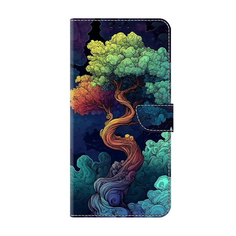 Colorful Painted Pattern Flip Phone Case - Protective Cover