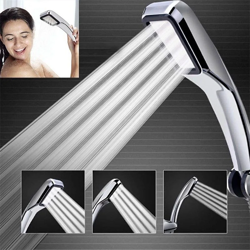 300-Hole  Square Shower Head Pressurized Water-Saving Shower Head Abs Chrome High Pressure Shower Head Bathroom Accessories