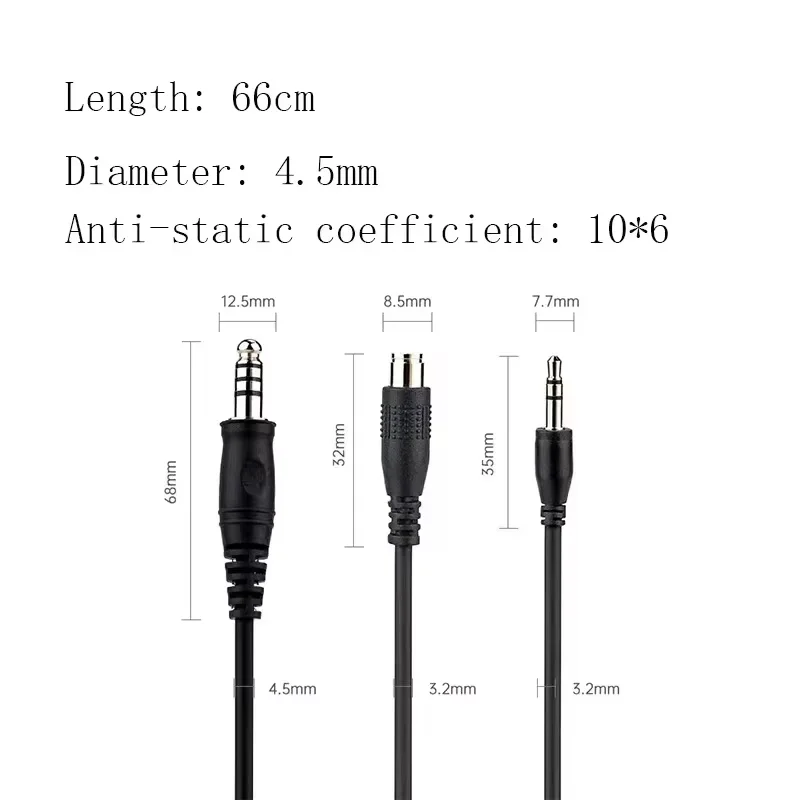 EARMOR Tactical Headset Microphone Kit, Tactical Headset Adapter, Microphone Accessories for EARMOR M31 and M31H, Mark3 6