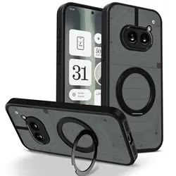 Enhanced Acrylic Frosted Magnetic 360 Stand Anti - Drop Phone Case - Nothing Phone 2A (Black)