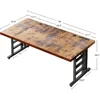 Executive Desk with USB Ports, Large Computer Desk with Extra Thick, Long Mordern Office Desk, 3