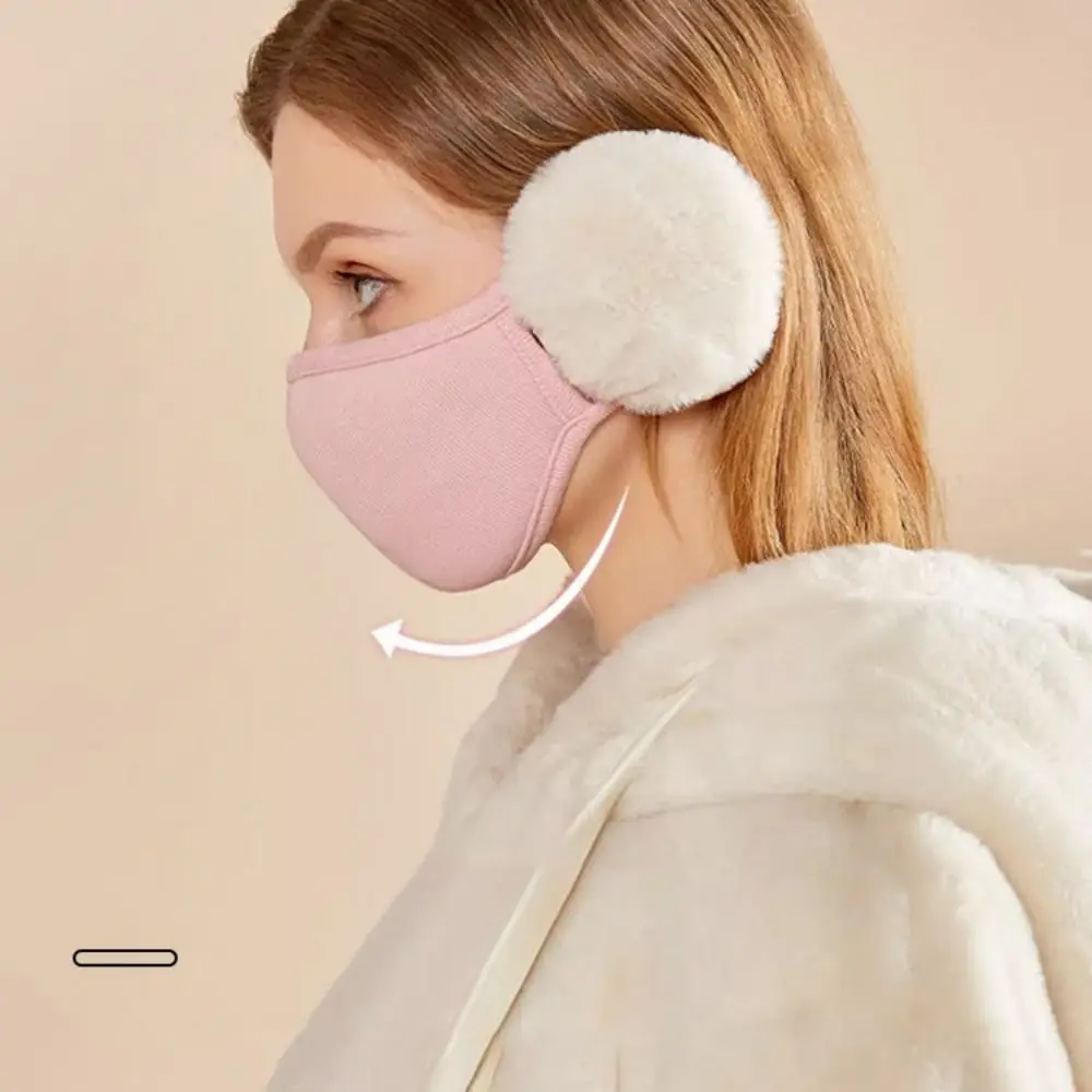 Women Winter Warm Cold-proof Earmuffs Windproof Mouth Cover Female Outdoor Mask Cycling Ear Warmer warm earmuffs