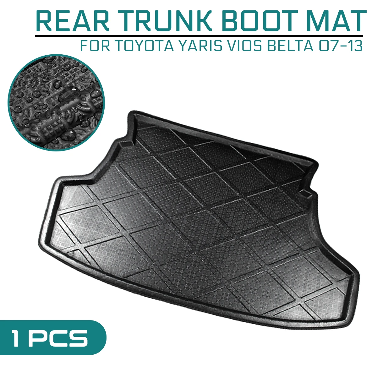 Car Floor Mat Carpet Rear Trunk Antimud Cover For Toyota Yaris Vios