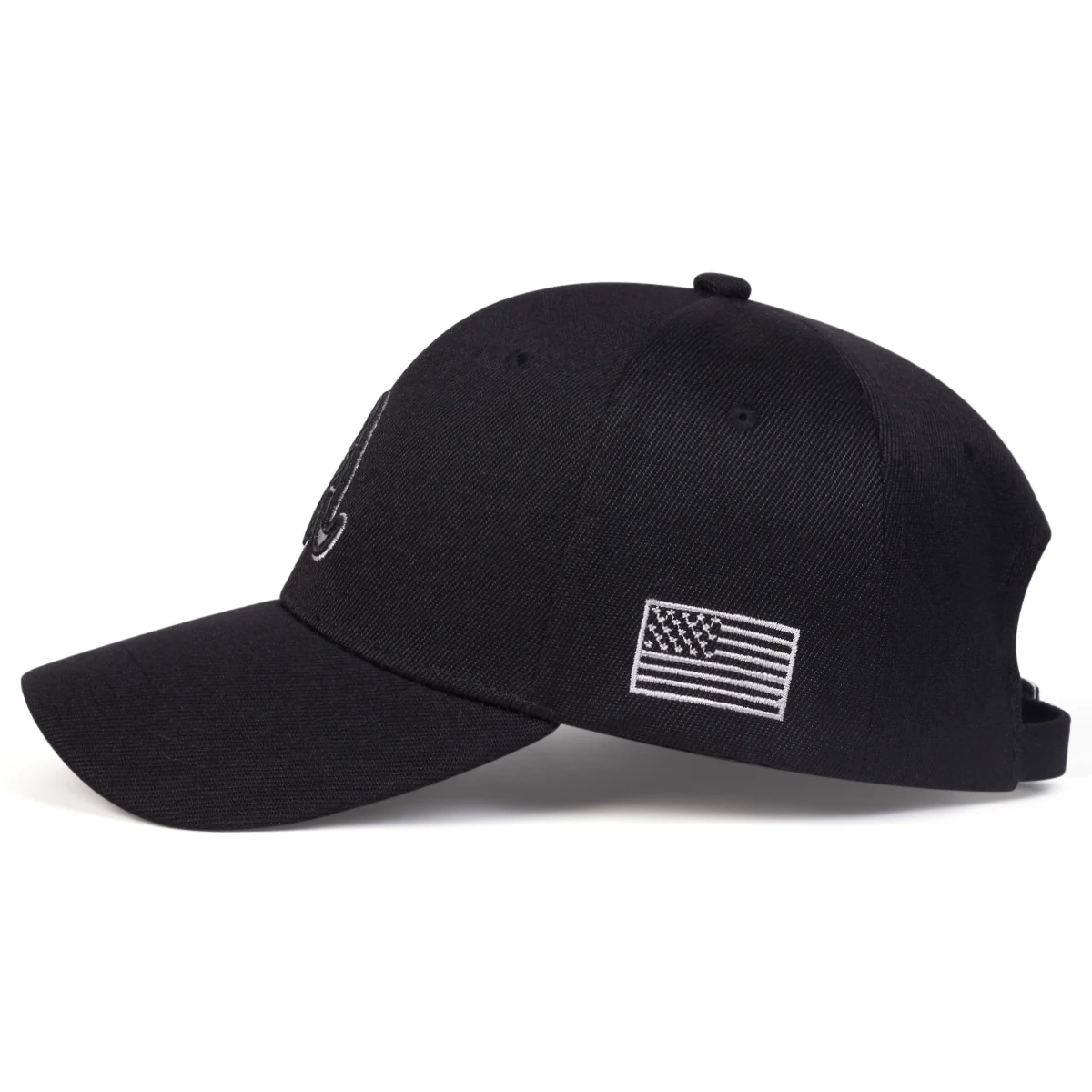 Unisex A Letter Embroidery Side American Flag Baseball Cap Spring Autumn Outdoor Adjustable Casual Hat Hip Hop Hat Sunscreen Hat
