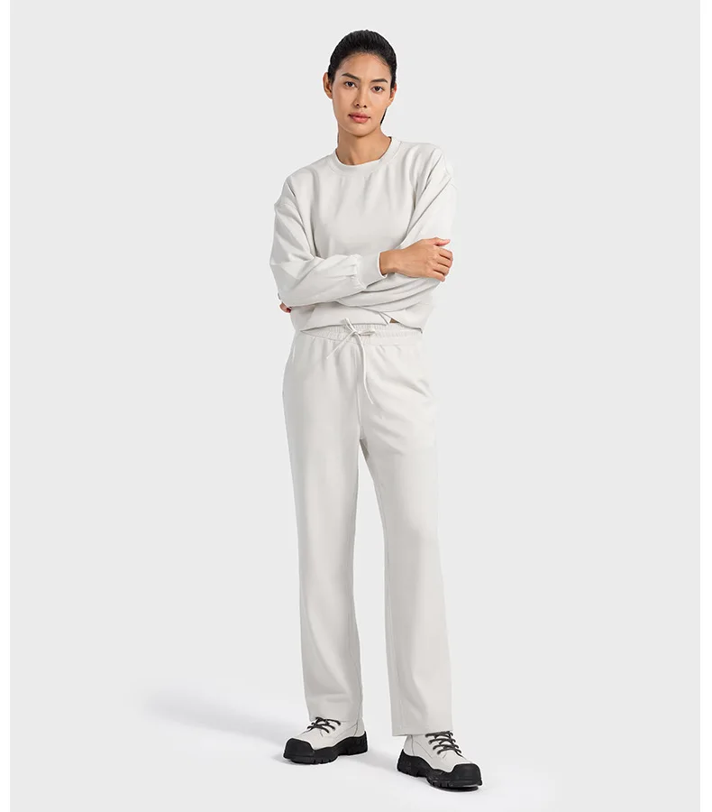 Women's Pants Outdoor Jogging High Waist Leggings Woman Clothing Sportswear Leisure Sport Weiku Loose Straight Sweatpants
