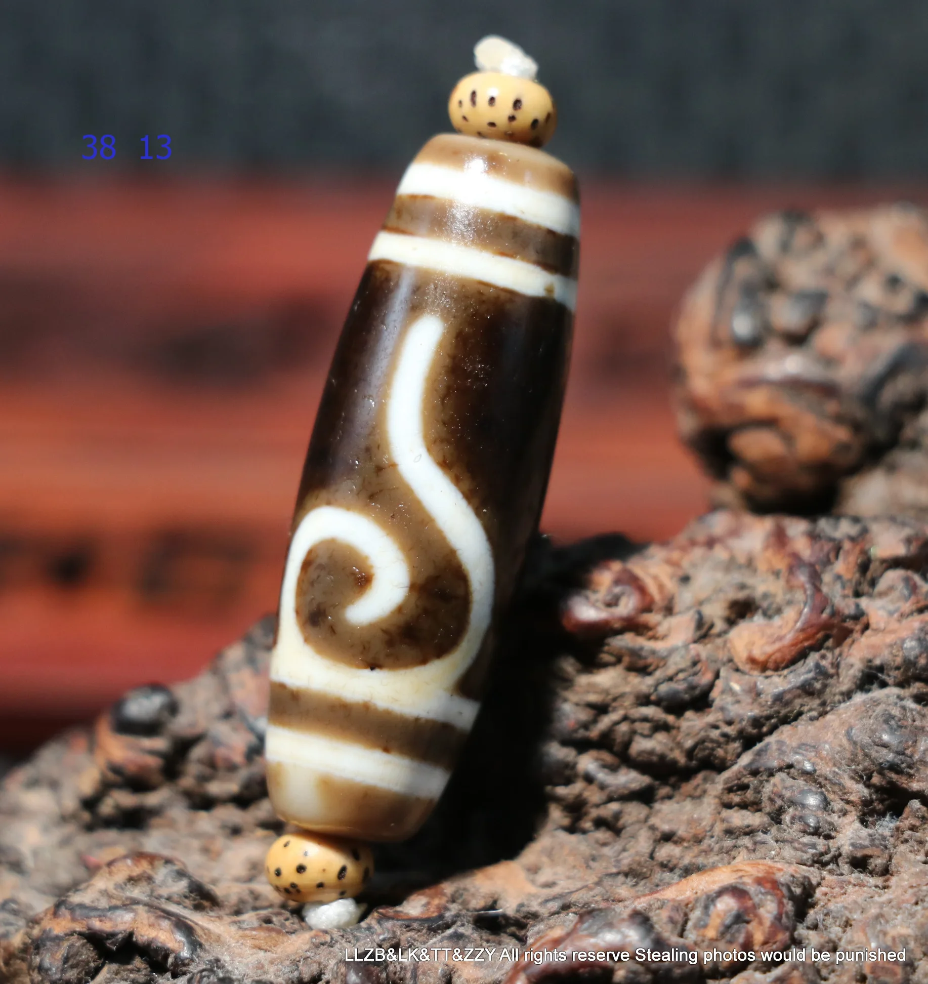 Treasure Unique Magic Power Tibetano Old Oily Agate Ruyi As U Wish Dzi Bead Amulet 5A Size Fit For Making Bracciale Di Buona Qualità