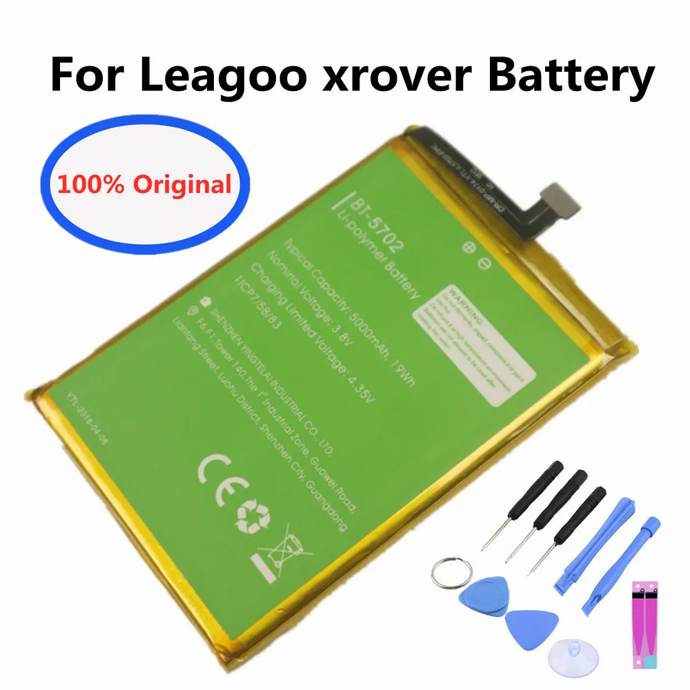 

Original BT-5702 Battery For Leagoo xrover BT 5702 BT5702 Smart Phone Replacement Bateria Batteries 5000mAh + Tools