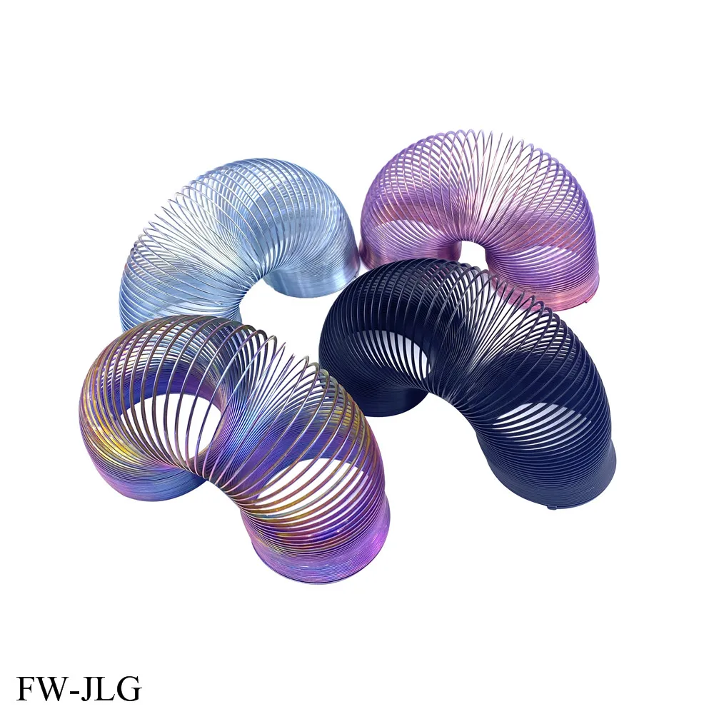 Металлические радужные круглые забавные классические волнистые круглые многоразмерные Разноцветные Детские Подарки Забавные пружины для детей