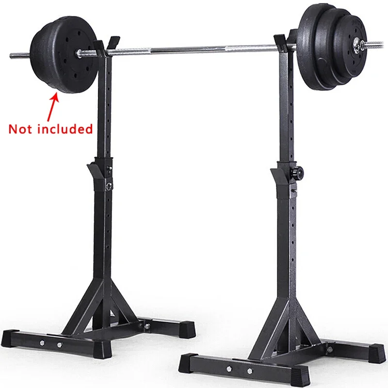 Supporto Per Bilanciere In Acciaio Sollevamento Pesi Bilanciere Diviso Squat Rack Stand Bilanciere Regolabile In Altezza Semi-Telaio Attrezzature Per 
