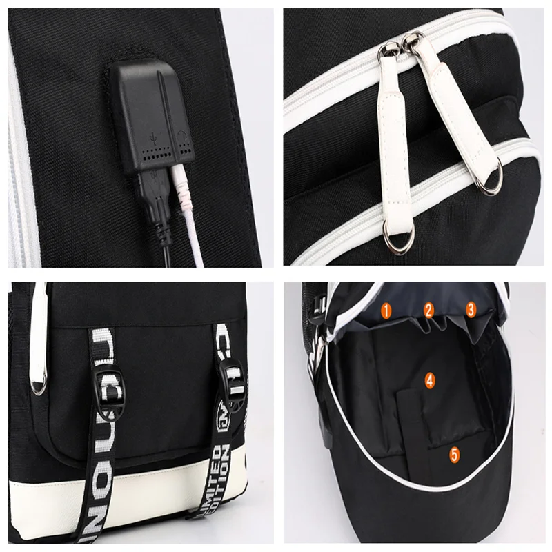 Game Fashion Sword Breath of Wild Backpack for Men Printing Usb Charging School Bag Women Multifunctional Waterproof Rucksack