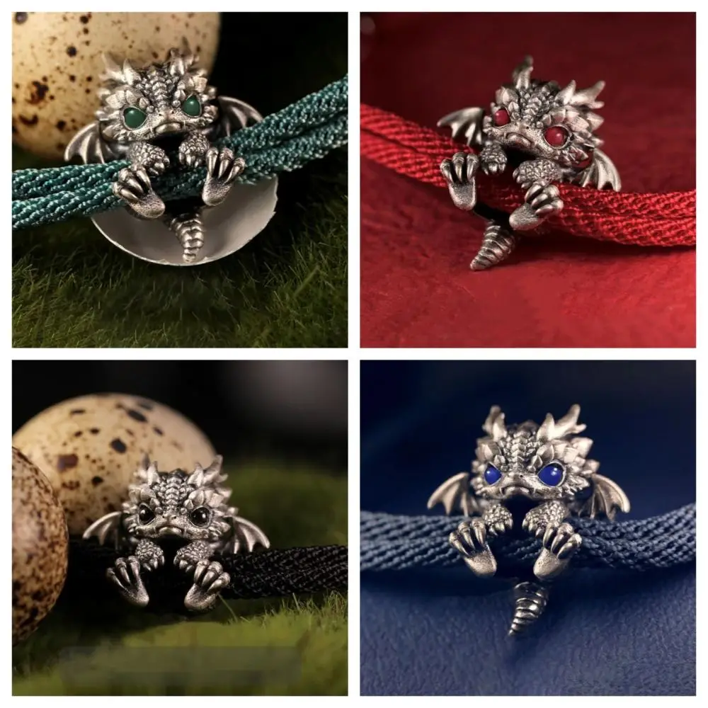 Red Metal Dragon Bracelet Bangle Jewelry for Men and Women