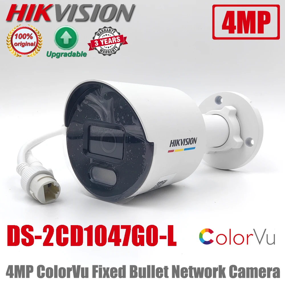 Original Hikvision DS2CD1047G0L 4MP POE H.265+ IP67 Outdoor ColorVu