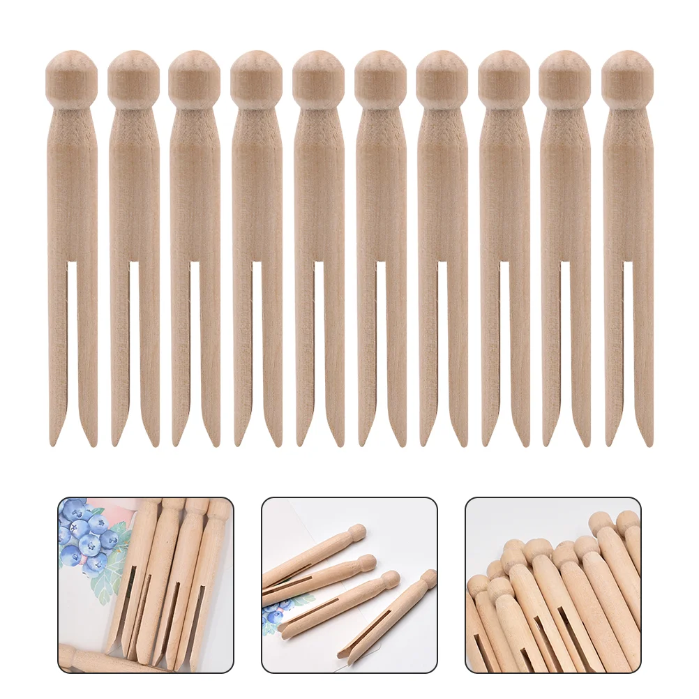 

15 Pcs Wood Pin Unfinished Wood Clips Wooden Clips DIY Graffiti Clamps