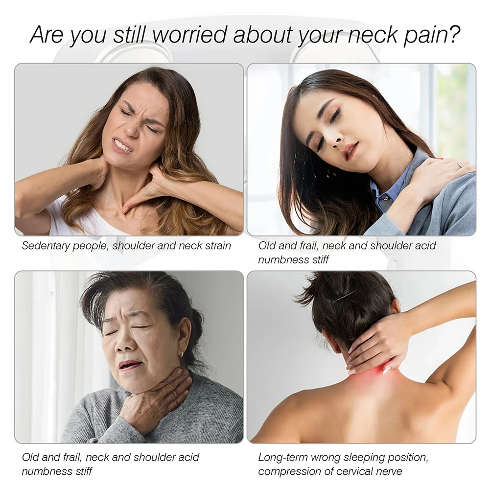 Neck Cervical Massager with Heat Relaxation Usb Rechargeable Electric Neck Massager Smart Neck & Shoulder Massager Relaxtion