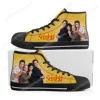 Seinfeld Sitcom High Top Sneakers Mens Womens Teenager Canvas High Quality Sneaker Casual Custom Made Shoes Customize DIY Shoe 1