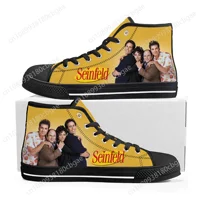 Seinfeld Sitcom High Top Sneakers Mens Womens Teenager Canvas High Quality Sneaker Casual Custom Made Shoes Customize DIY Shoe 1
