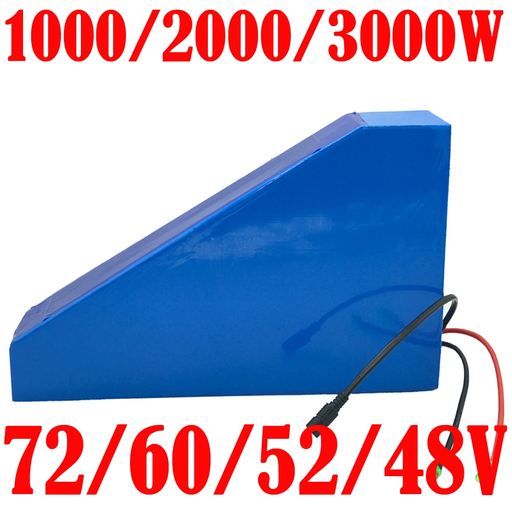 

36V 48V 52V 60V 72V Lithium Battery 500W 1000W 1500W 2000W 36V 48V 52V 60V 72V 13Ah 15Ah 20Ah 25Ah 30Ah Electric Bicycle Battery