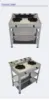 New Type Free Standing 150mm Heavy Duty Cast Iron Burner Double Burner Gas Cooktop Stainless Steel Auto Ignition Gas Stove 5