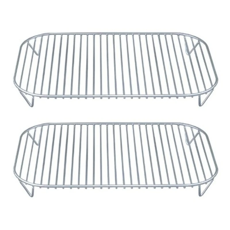 Air Fryer Rack Dehydrator Rack Stainless Steel Grilling Rack Rectangle Air Fryer Dropship