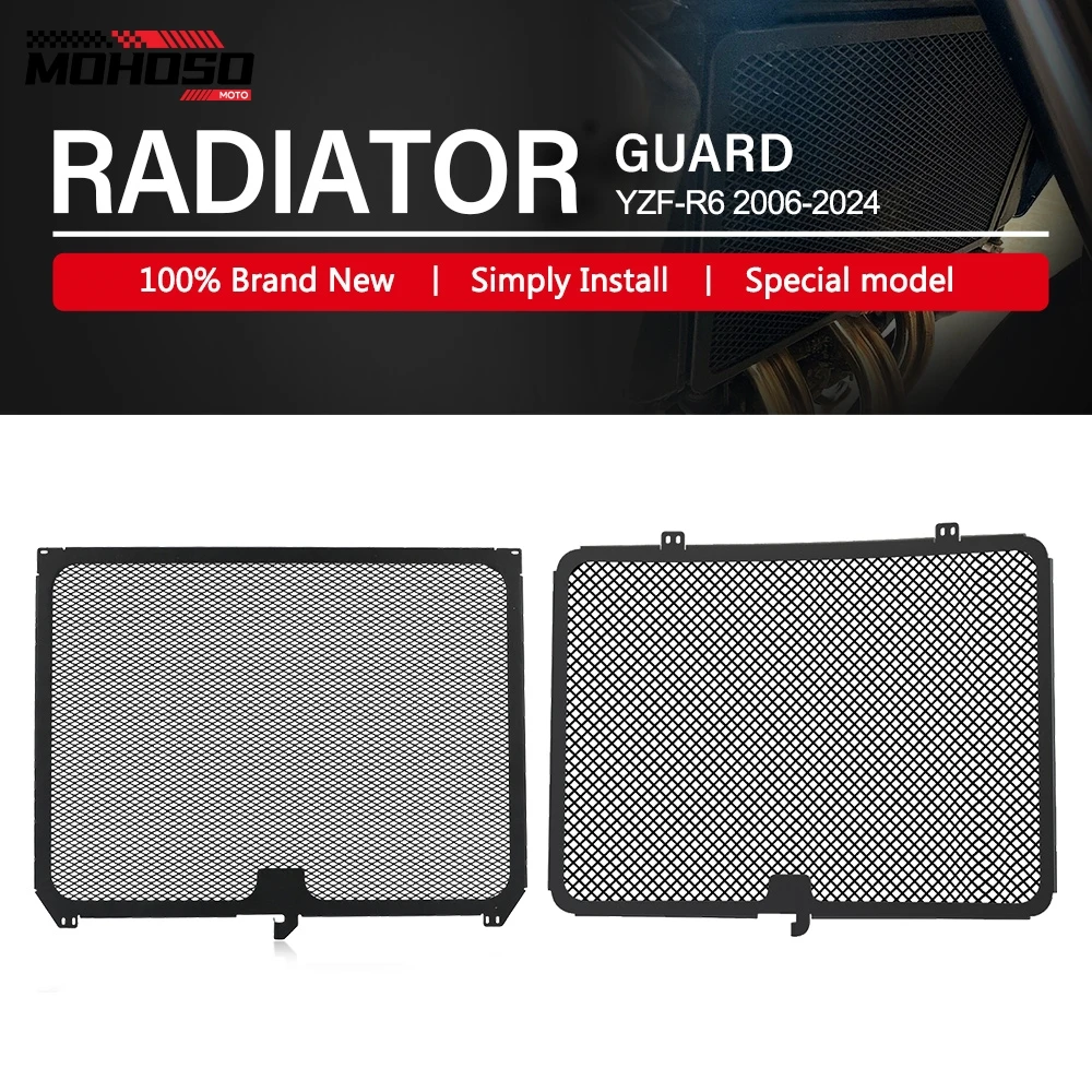 

For Yamaha YZF R6 YZF-R6 2006-2020 2021 2022 2023 2024 Motorcycle YZFR6 Radiator Protective Cover Grill Guard Grille Protector