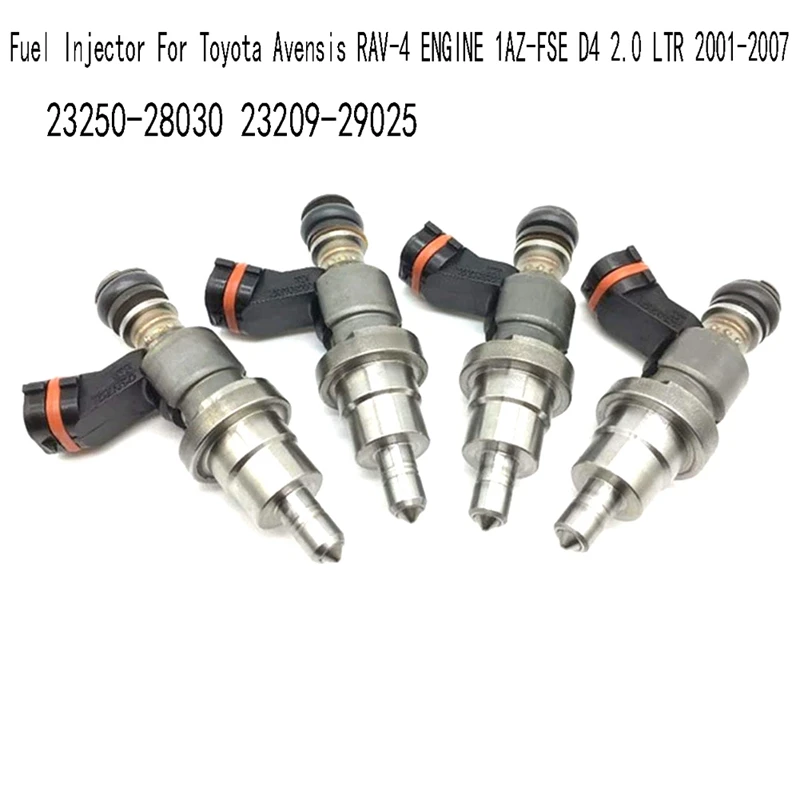 

23250-28030 4 шт. топливный инжектор для Toyota Avensis RAV-4 ENGINE 1AZ-FSE D4 2,0 LTR 2001-2007 23209-29025