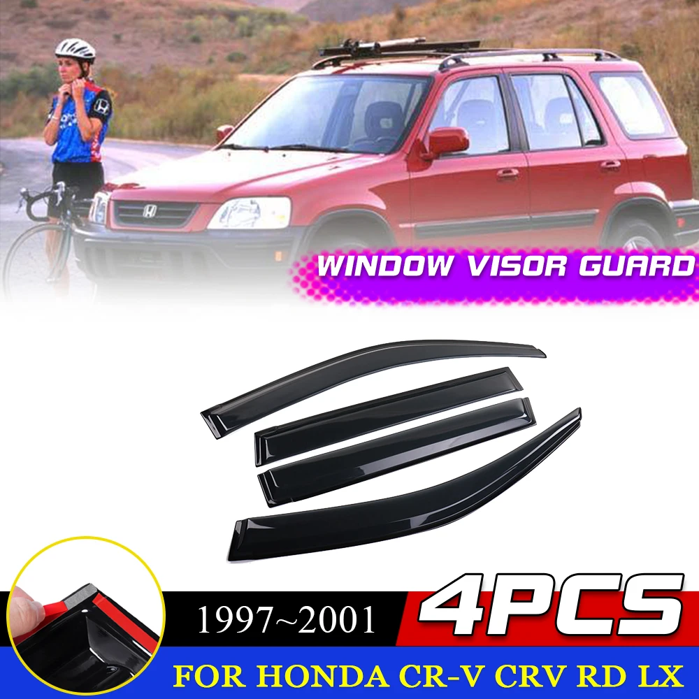 

Car Windows Visor for Honda CR-V CRV RD LX 1997~2001 1998 1999 2000 Door Vent Awnings Rain Eyebrow Smoke Deflector Accessories