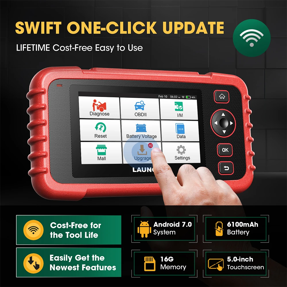 LAUNCH CRP129X Diagnostic Tools Automotive OBDII Scanner OBD2 Scan Tools Four Systems Diagnosis obd2 Code Reader 5