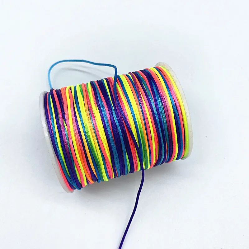 1.0mm Colorful Chinese Knot Line Cord Silk Satin Cord Nylon DIY String Necklace Bracelets 10yards/lot nylon rope nylon cord silk rope silk cord satin cord