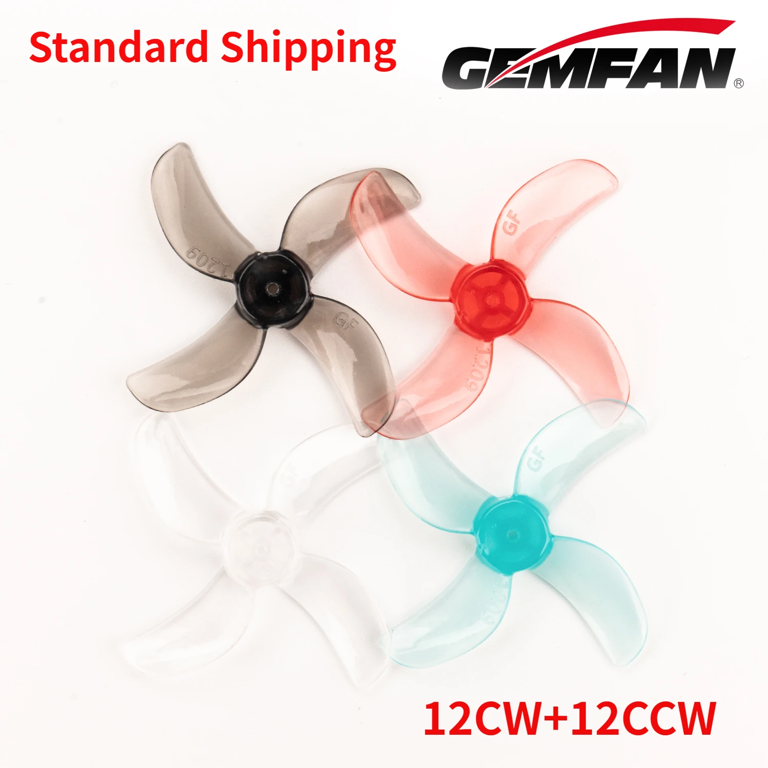 

12Pairs(12CW+12CCW) Gemfan 1209 31mm 4-Blade PC Propeller 0.8mm 1mm 1.5mm for FPV Freestyle Tinywhoop Drones DIY Parts