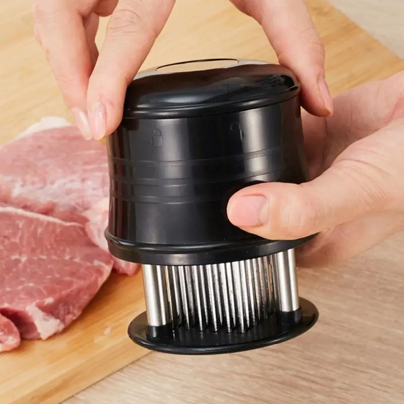 1pcs Stainless Steel Meat Tenderizer Kitchen Meat Tool For Cooking BBQ 56 Blades Needle Hammer Tenderizer For Steak Beef