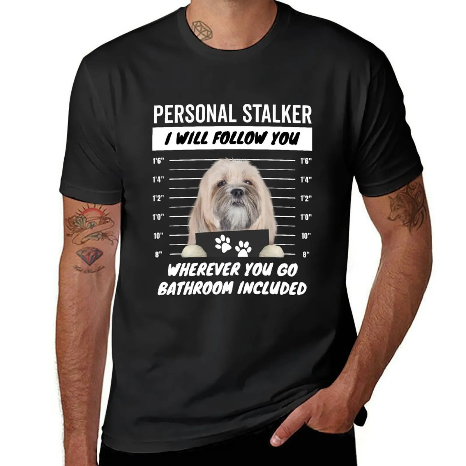 

Personal Stalker Dog – Lhasa Apso T-Shirt anime clothes customizeds oversizeds for a boy plain t shirts men