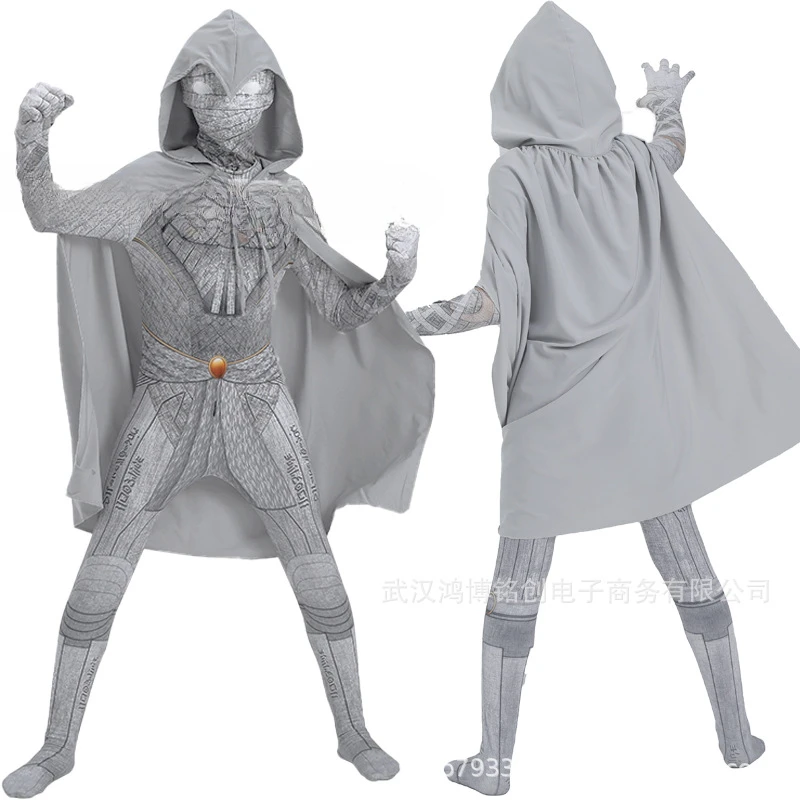 

2024 New Anime Character Clothes Cosplay Costume Tights Digital Print Hooded Cloak Children'S Halloween Costume