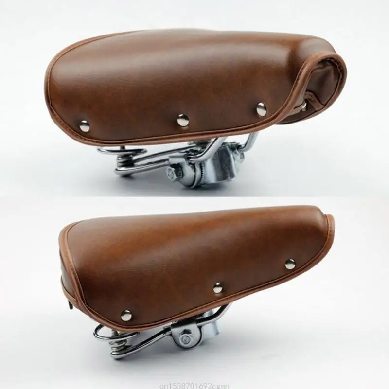 Antiskid Cycling Seats Durability Leather Bicycles Pad Cycling Comfort Pad for Enhancing Comfortable 594E