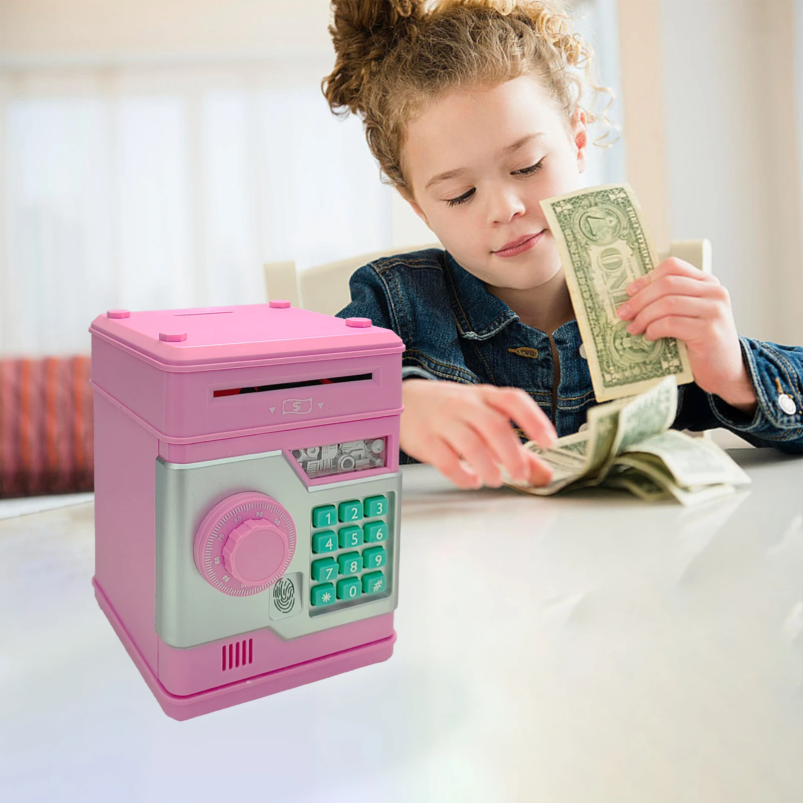 Electronic Piggy Bank Children's Cash Box Password Safe Smart Fingerprint Automatic Banking Gift Money Box money saving box piggy bank