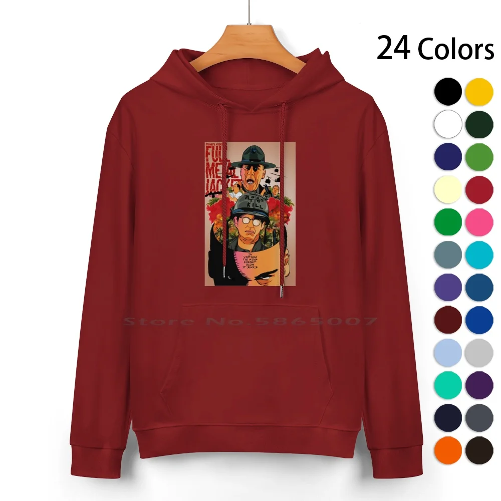 

Полностью Металлическая куртка из чистого хлопка с капюшоном свитер 24 цвета из фильма Вьетнам старые 80s ностальгия Оливер камень виентам война взвод