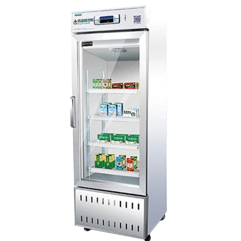 400L 2-8 Degree Shade Cabinet Commercial Medical Hospital Medicine Display Cabinet Single Door Pharmacy Freezer Appliances