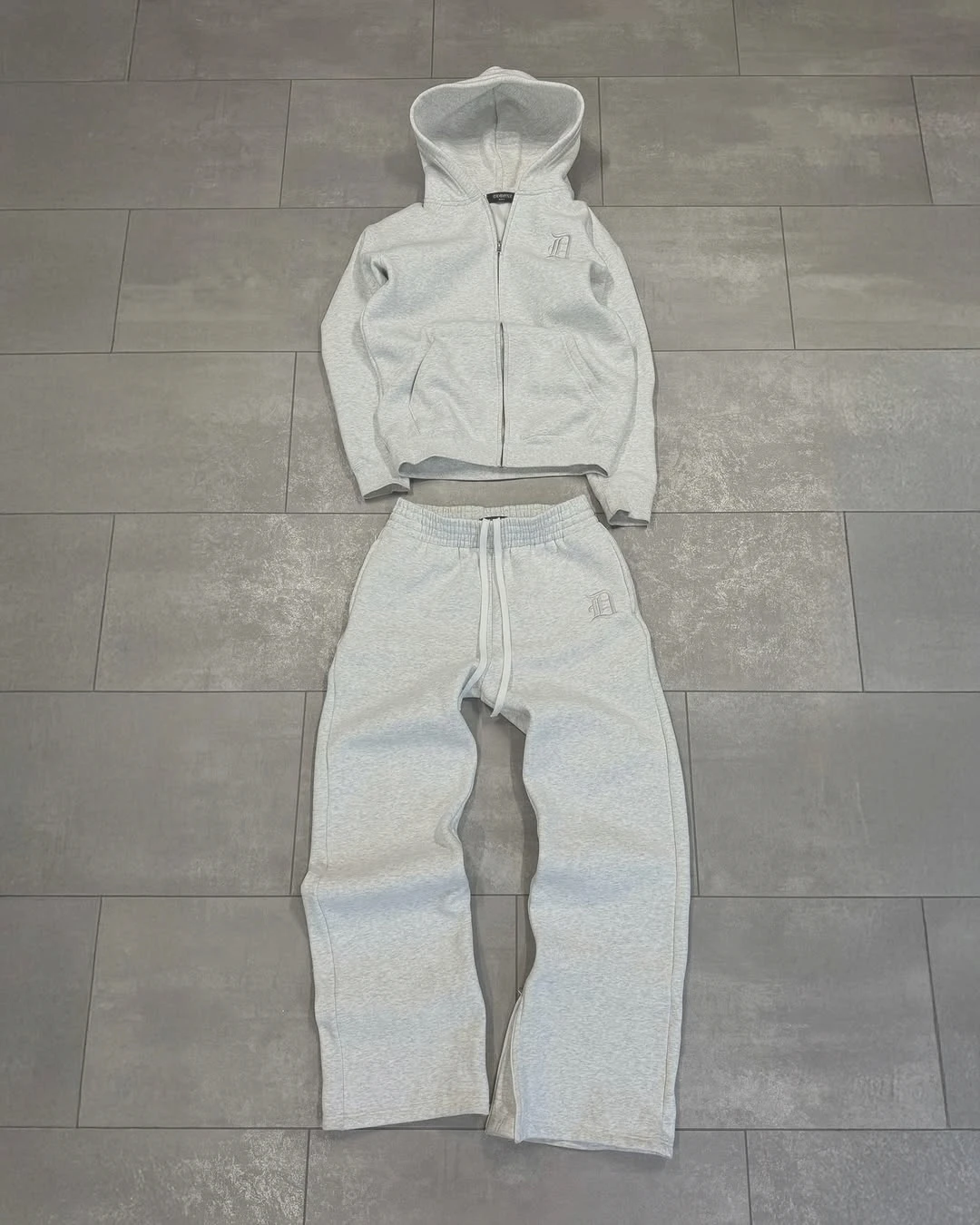 New embroidered retro pattern zipper hoodie Y2K men clothing