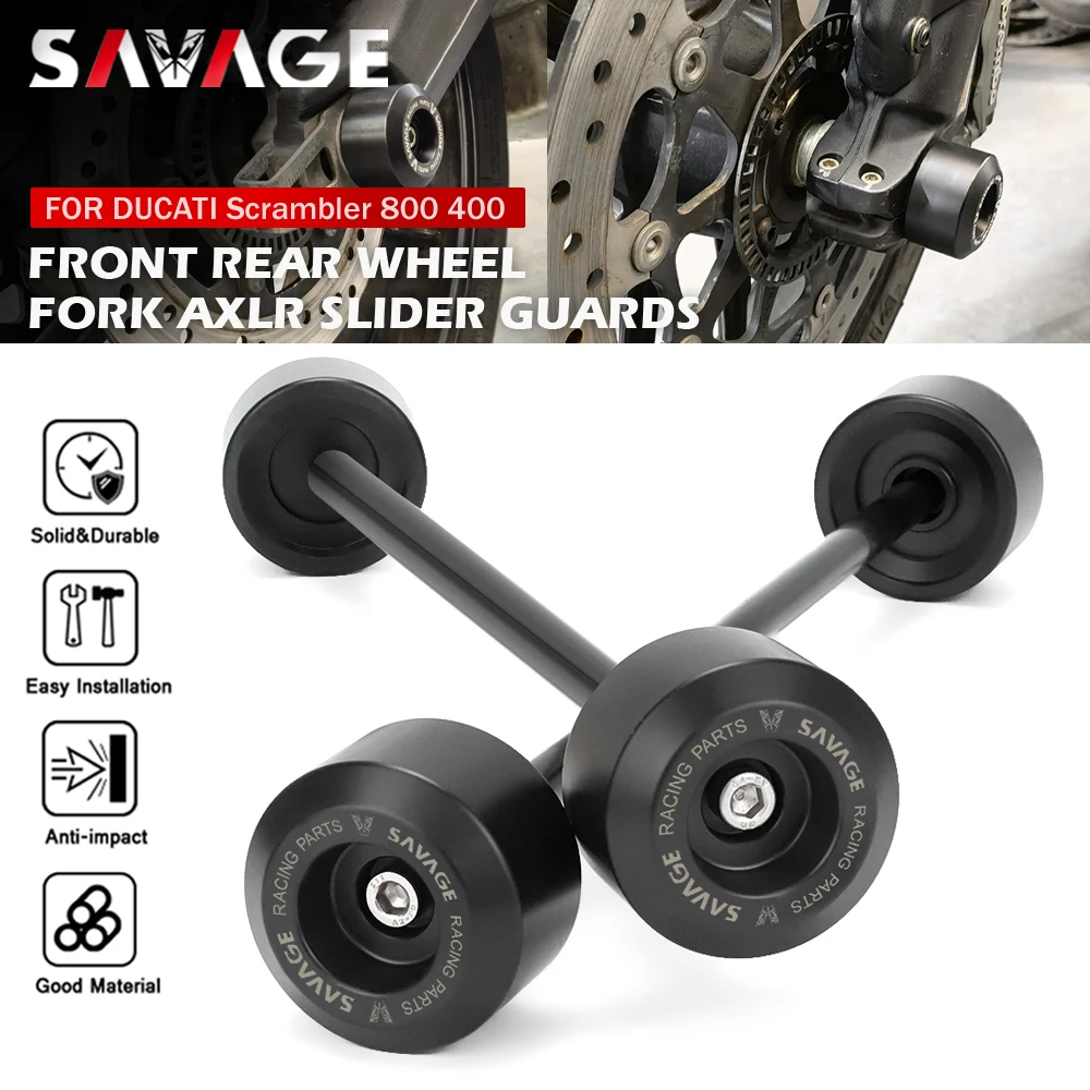 Moto Asse Ruota Slider Forcella Crash Protector Per Ducati Scrambler 800 803 Cafe Racer Icon Nightshift Classic 400 Sixty2