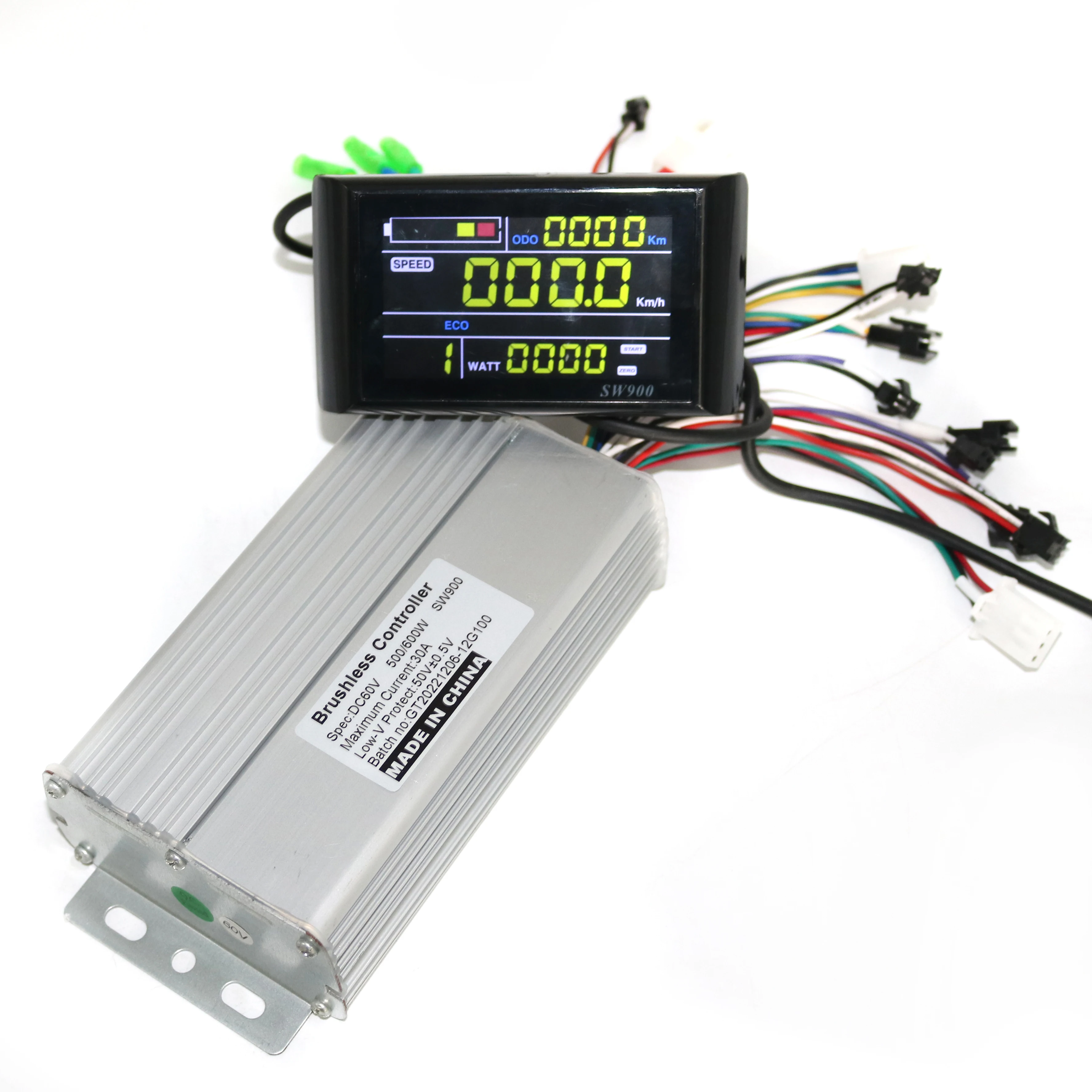 GREENTIME 브러시리스 DC 모터 컨트롤러, Ebike 컨트롤러, SW900 디스플레이, 1 세트, 36V, 48V, 60V, 500W, 600W