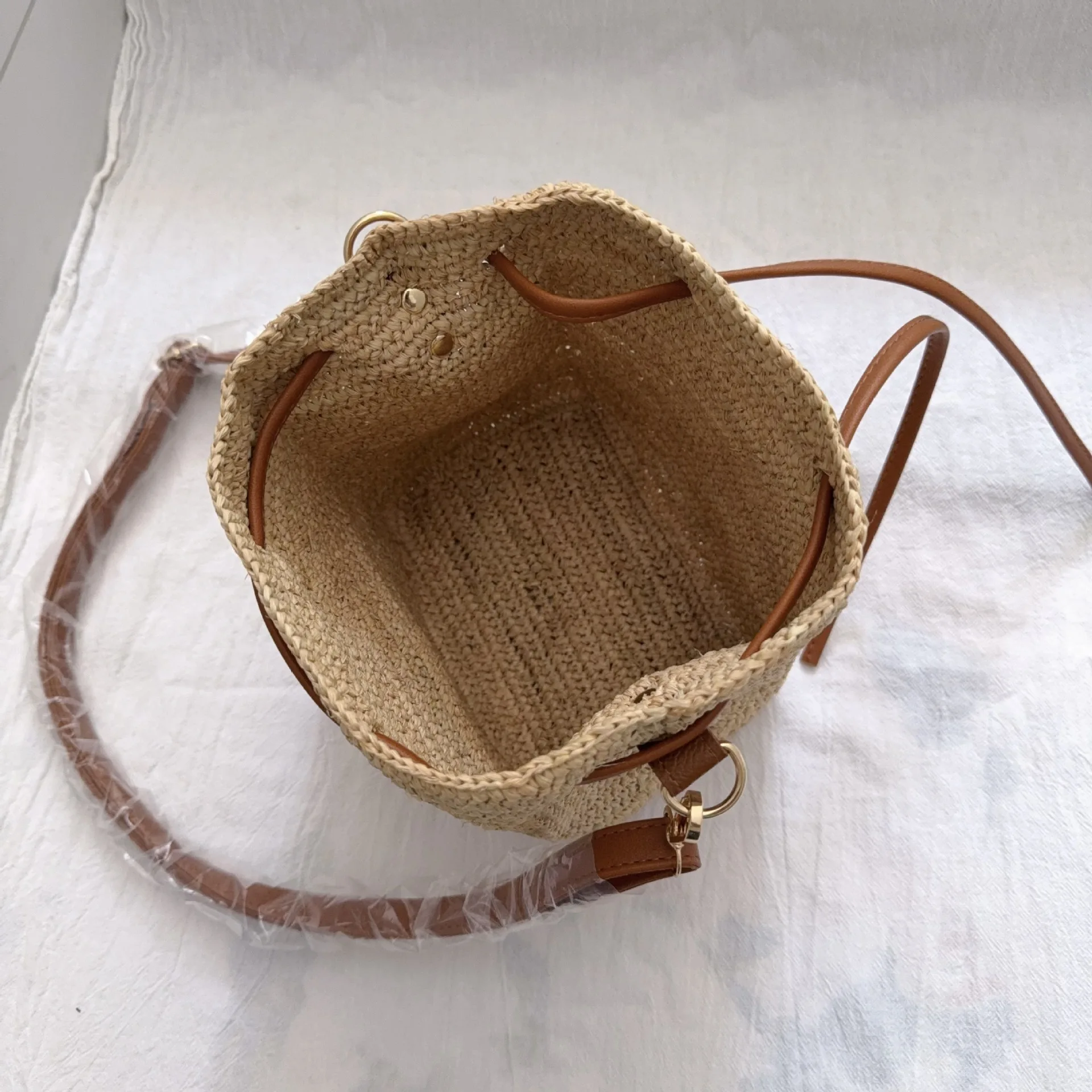 Ladies Summer Straw Lafite Crossbody Bag Women Beach Holiday Shopping Woven Shoulder Handbag Messenger Purses For Women Bags