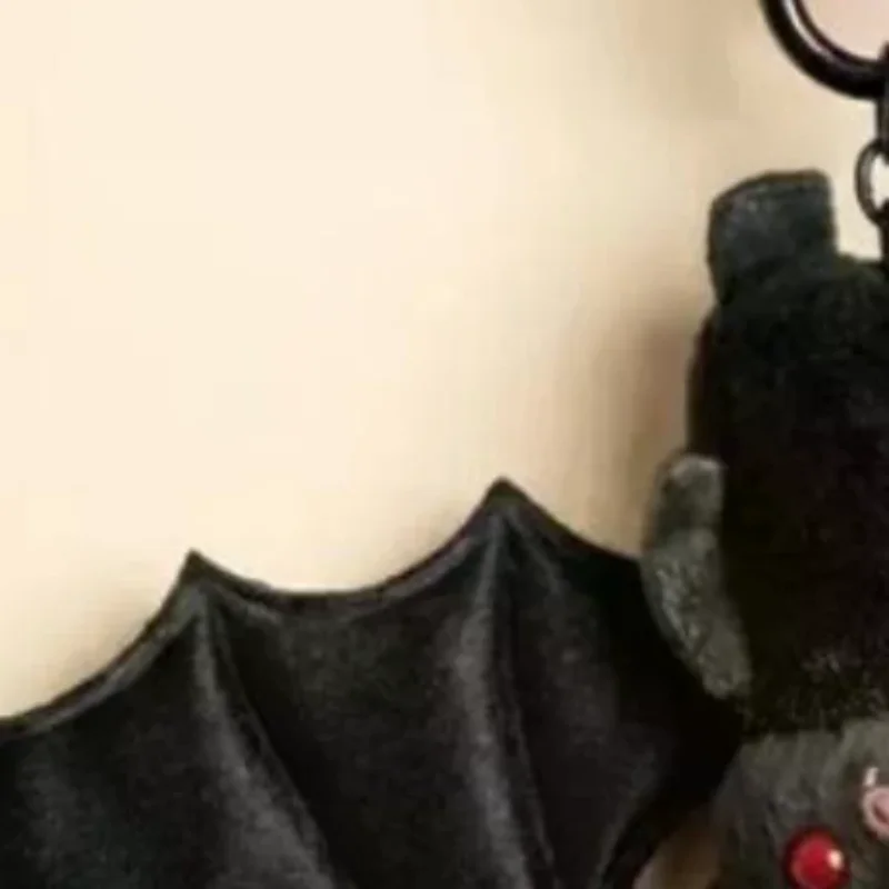 Halloween Goth Fledermaus Schlüsselanhänger Niedlicher Cartoon Schwarzer Fledermaus Anhänger für Partydekoration Modische Rucksackdekoration Accessoires Geschenke