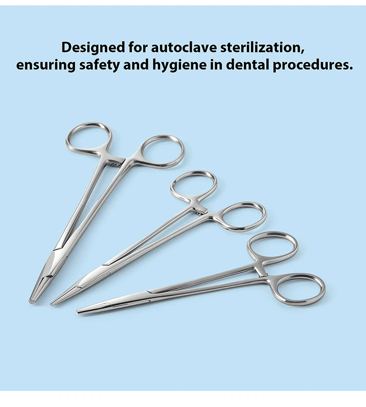 AZDENT Dental Nadelhalter Chirurgische Zange Edelstahl Wiederverwendbare Autoklav Sterilisation Zahnmedizin Zange Werkzeuge Instrument – Detail 6