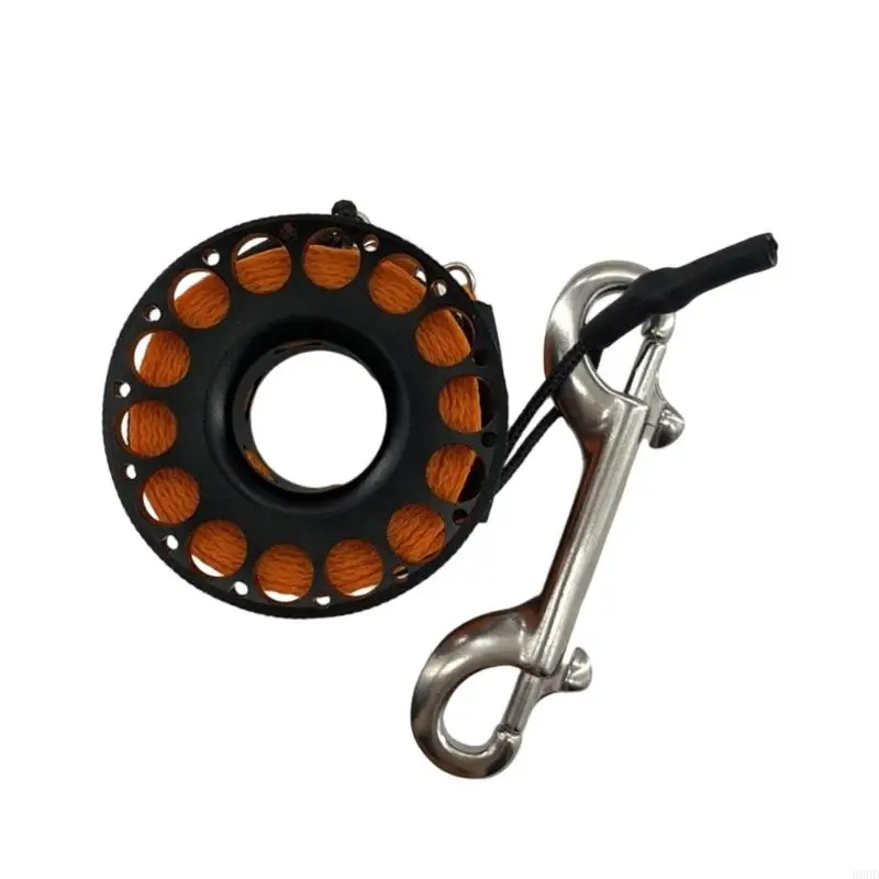 Spulen-Fingerrolle aus Aluminiumlegierung mit doppelseitigem Haken, Tauchrolle, Fingerschnurspule, Wrack-Guide-Linienrolle 69HD – Detail 2
